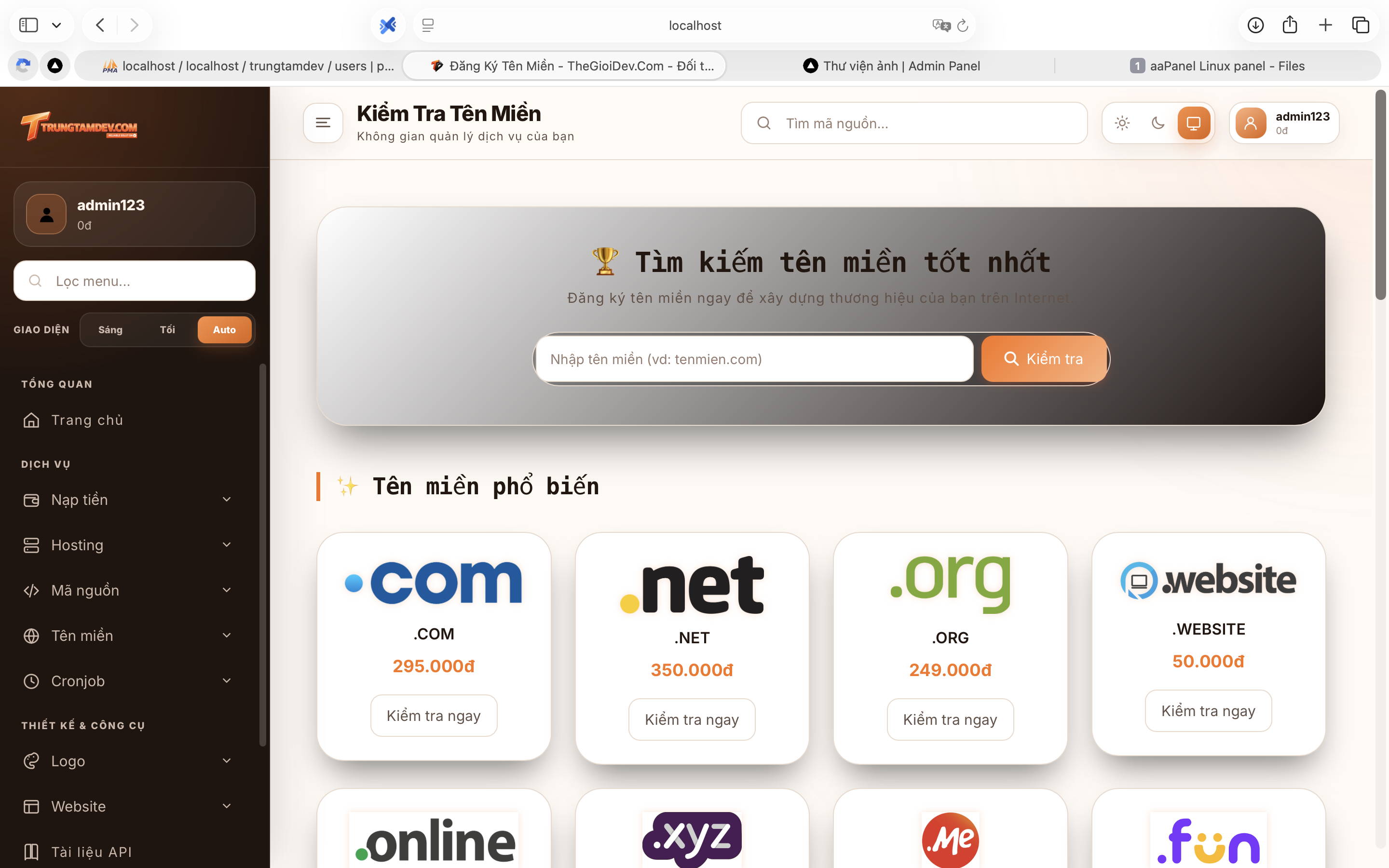 [MMO] Web tạo logo, bán mã nguồn, tạo web thuê, bán hosting