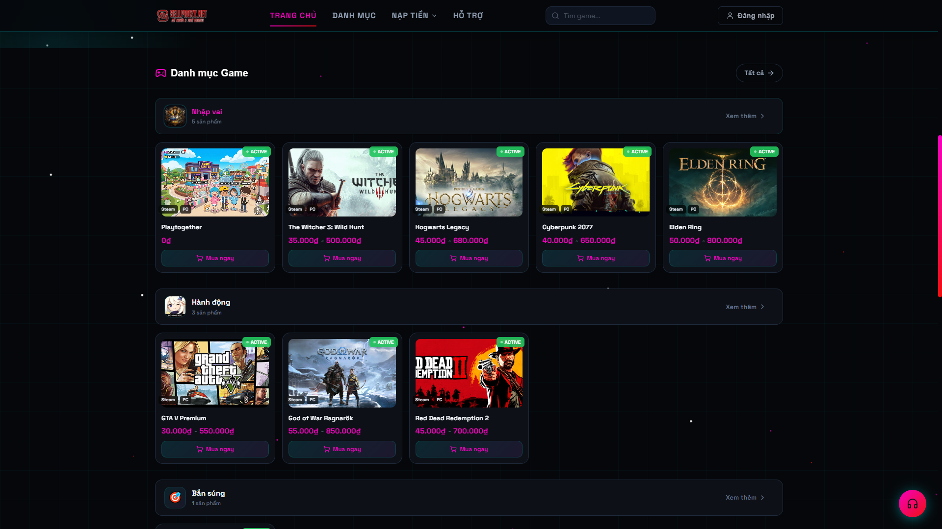 Website bán key game